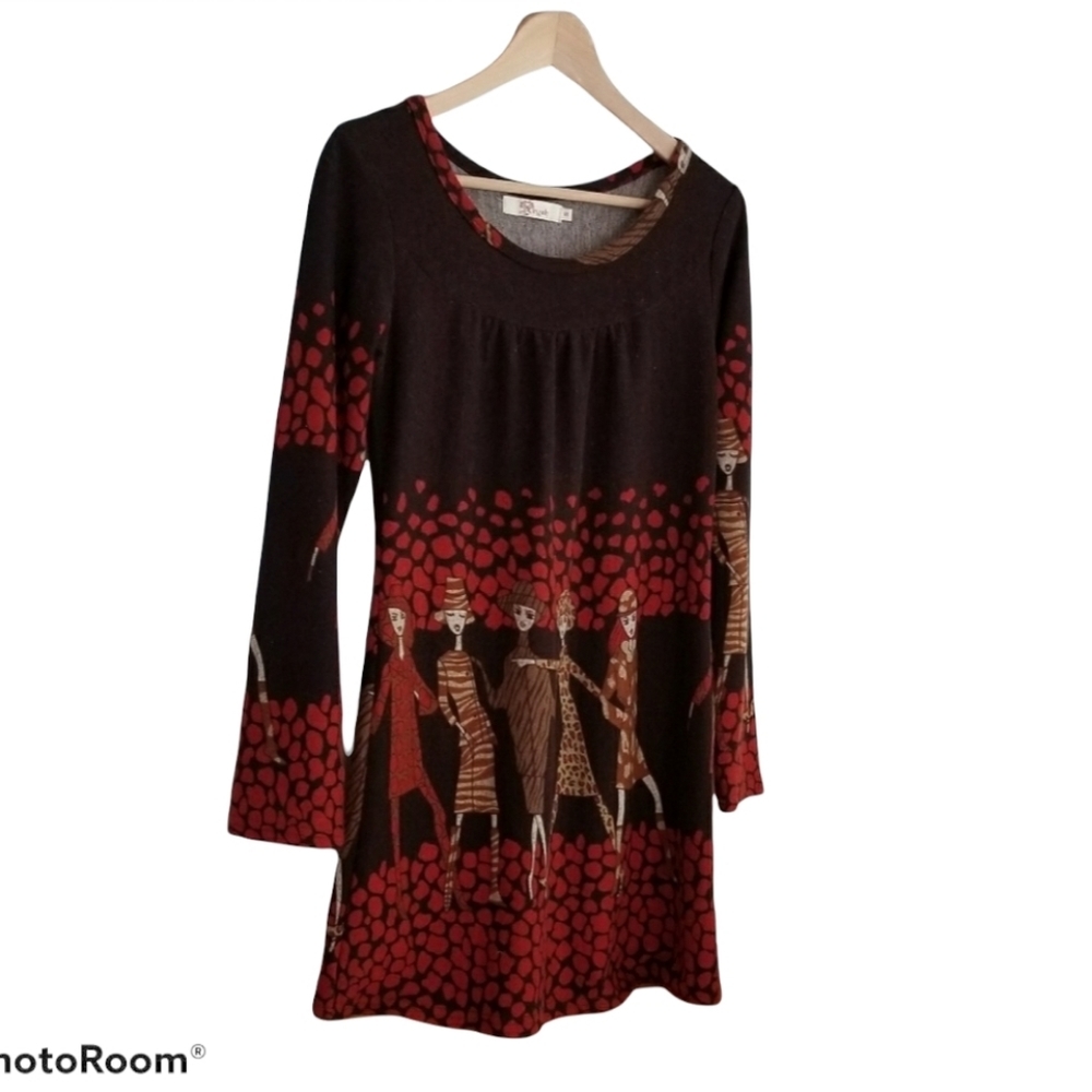 Axyeh Ladies long-sleeve sweater dress - Picture 2 of 10